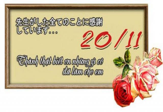 Gửi lời chi ân tới thầy cô nhân ngày 20/11 bằng tiếng Nhật